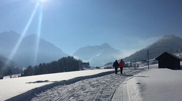 Winterwandern: zur Naturbrücke am Schwarzwasserbach