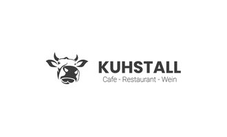 A simple logo featuring a cow head and the inscription "KUHSTALL". Subtitles are "Cafe - Restaurant - Wine". | © Kuhstall Logo