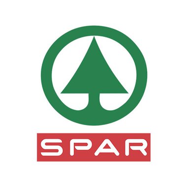 Das Bild zeigt das Logo von SPAR mit einem stilisierten Baum und einem grünen Kreis. Darunter steht der Name „SPAR“ in roter Schrift. | © Spar-Markt Plangger Logo